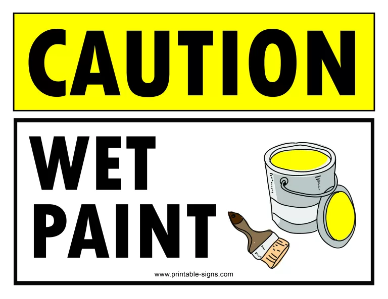 Caution Wet Paint Sign