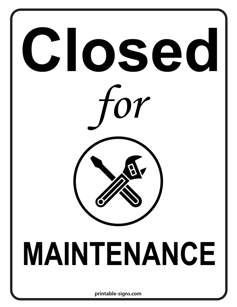 Closed for Maintenance