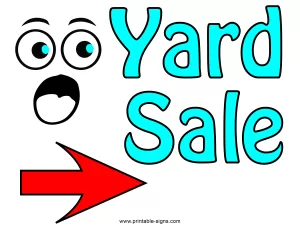 Free Printable Yard Sale Sign