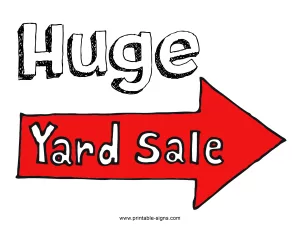 Free Printable Yard Sale Sign Online