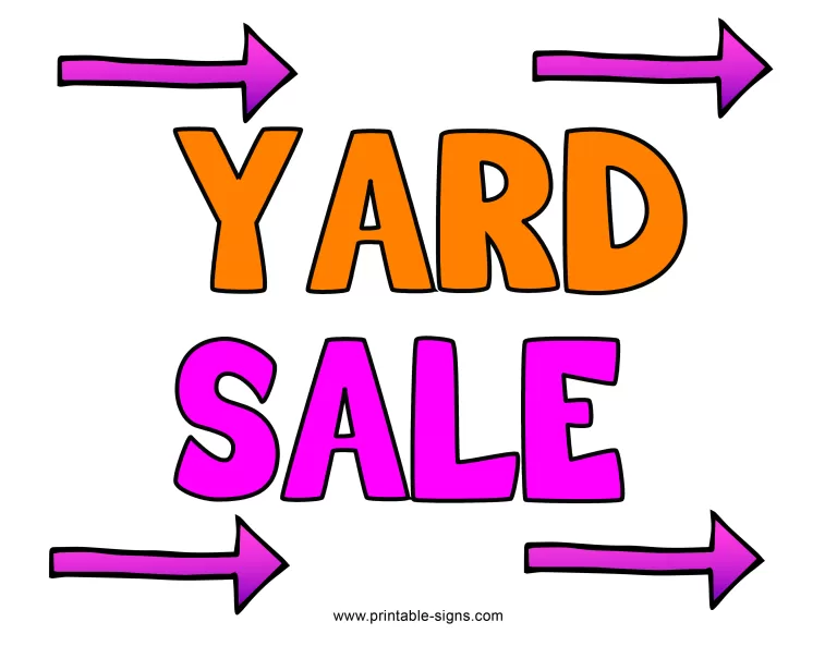 Free Yard Sale Printable