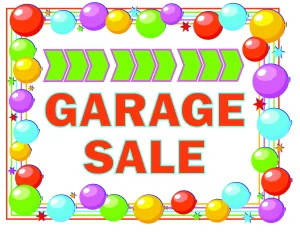 Garage Sale Sign Ideas - Party Balloon Border