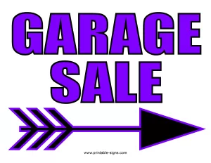 Garage Sale Sign to Print