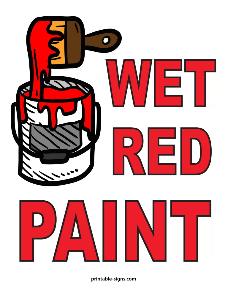 Wet Paint Printable