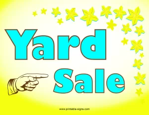 Yard Sale Printable Sign