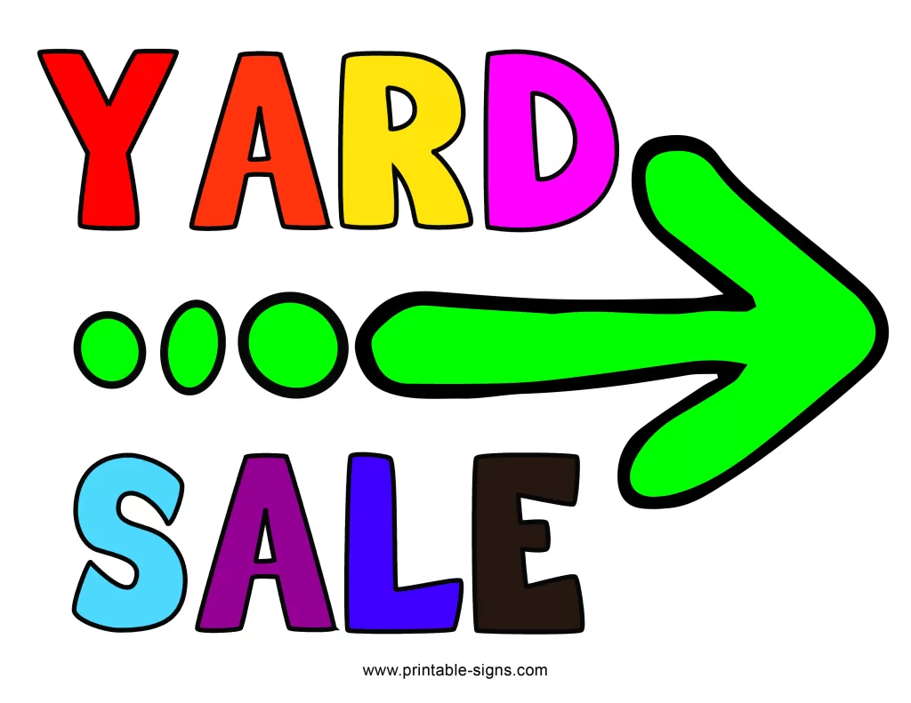 Yard Sale Sign to Print - Printable Signs