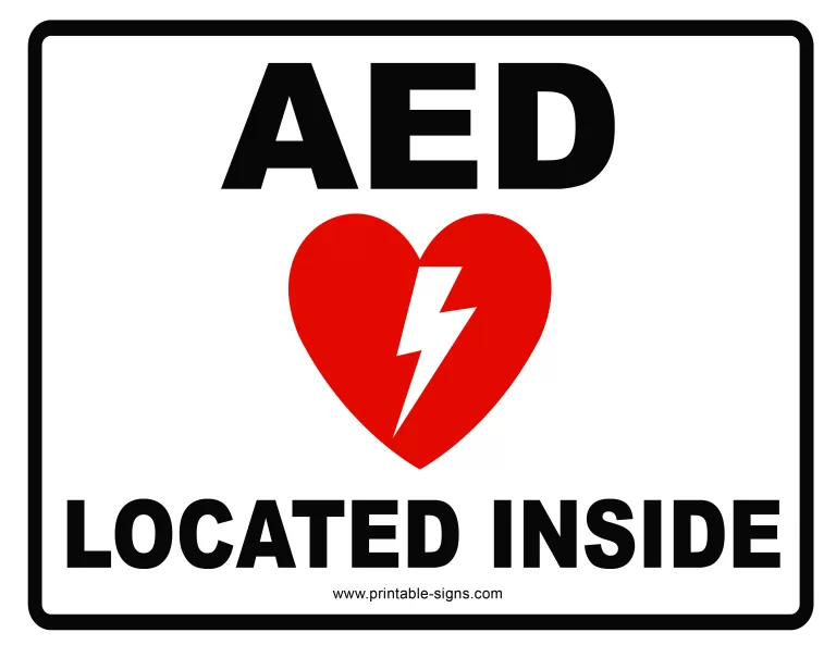 AED Sign Free Printable