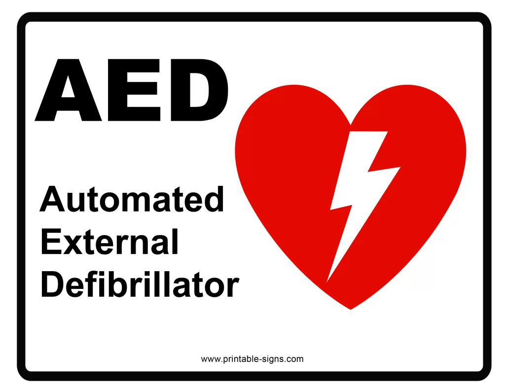 AED Sign Printable