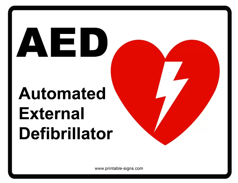 AED Sign Printable