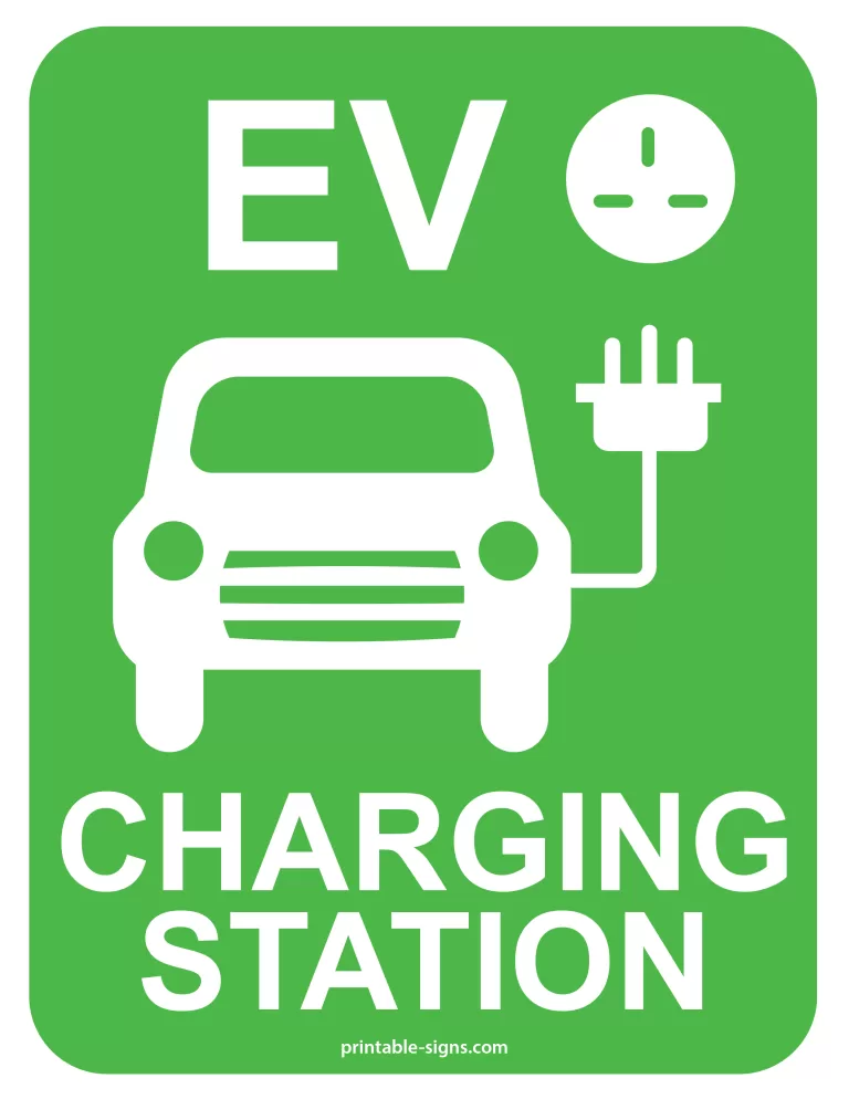 EV Charging Station Sign