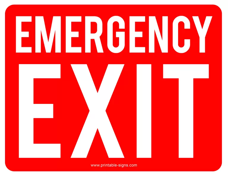 Emergency Exit Sign