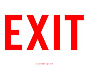 Exit Sign Red