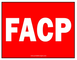 FACP Fire Alarm Control Panel Printable Sign