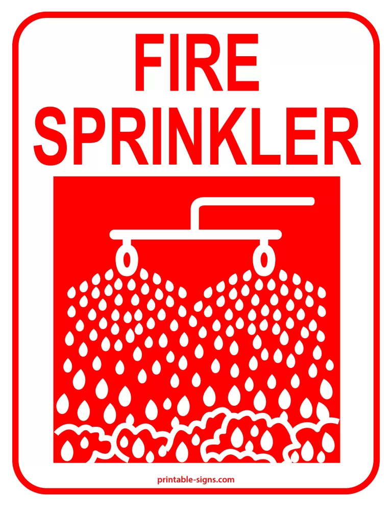 Fire Sprinkler Sign