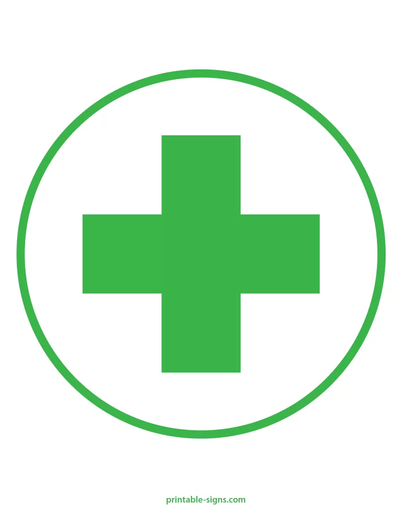 First Aid Sign Printable Pdf