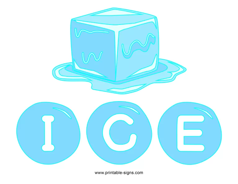 Ice for Sale Printable