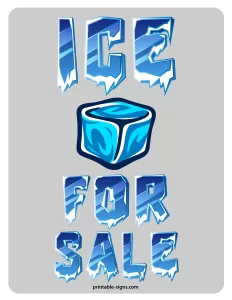 Ice for Sale Sign