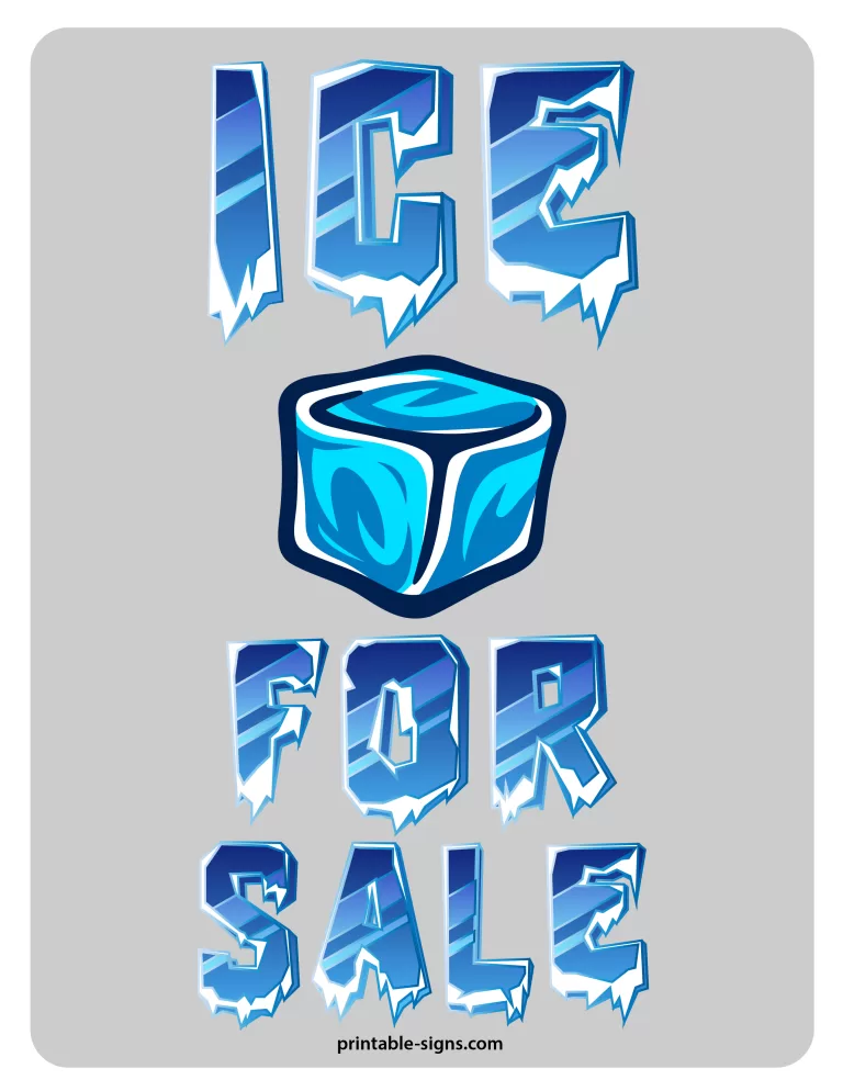 Ice for Sale Sign