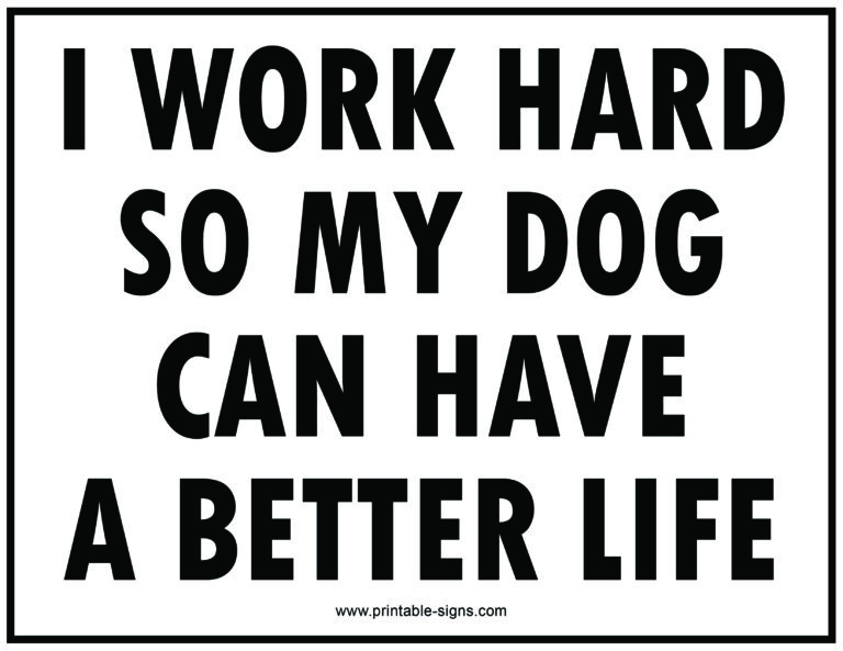 I Work Hard So My Dog Can Have a Better Life