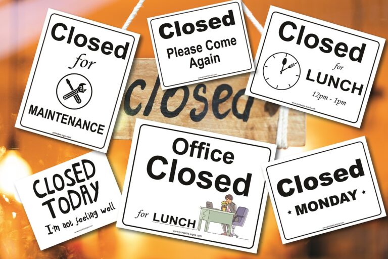 Closed Signs Featured Image