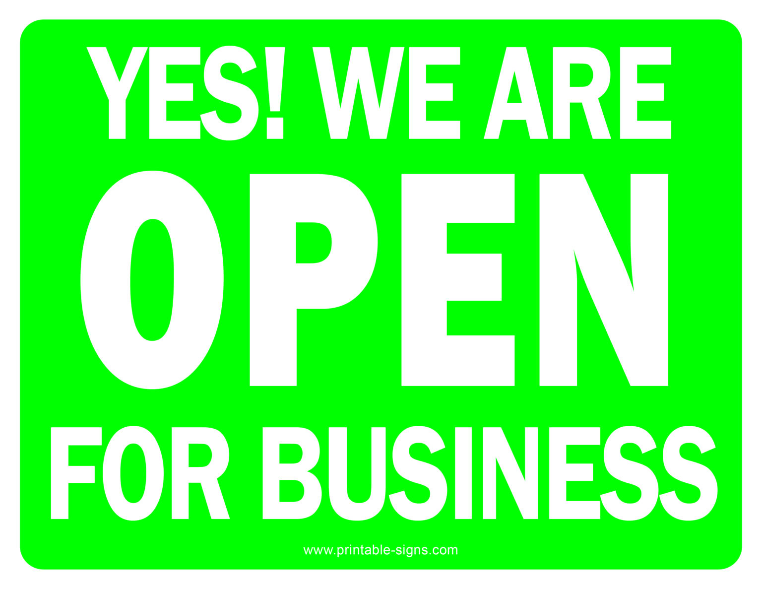 We're Open Printable Signs - Printable Signs